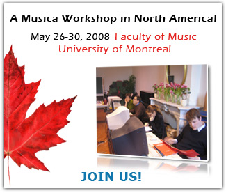 A Musica Workshop in North America!